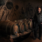 a vernaccia wine producer in his own cellar